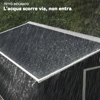 Casetta da Giardino 12.4m2 con 2 Porte Scorrevoli