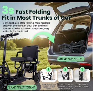 Escúter eléctrico plegable 4 ruedas