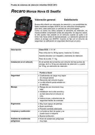 Silla Coche Recaro Monza Nova IS Seatfix