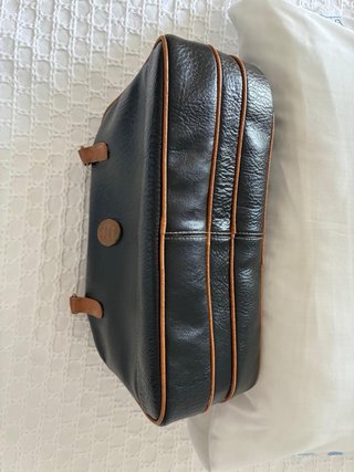 Bolso polipiel negro y marrón