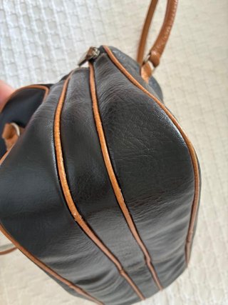 Bolso polipiel negro y marrón