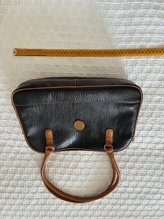 Bolso polipiel negro y marrón