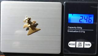 Figurita Dios Indio Oro Tumbaga + Regalo