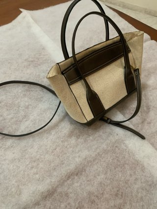Borsa a mano ZARA beige e marrone