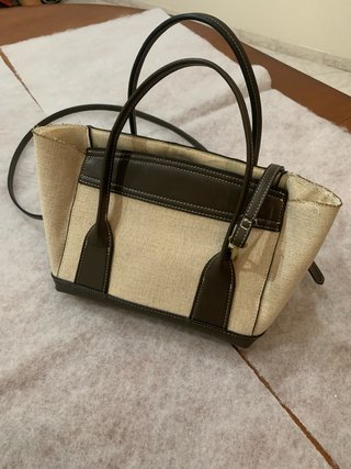 Borsa a mano ZARA beige e marrone