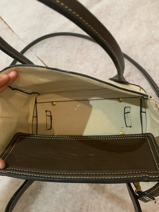 Borsa a mano ZARA beige e marrone