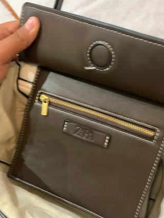 Borsa a mano ZARA beige e marrone