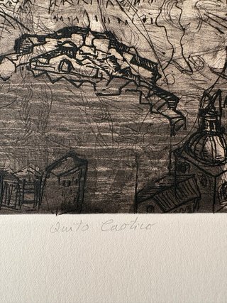 Hernán Cueva - Grabado Quito Caótico P/A 1/10