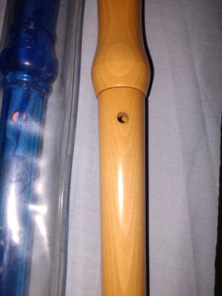 Lote 2 Flautas (1 azul, 1 madera) + funda