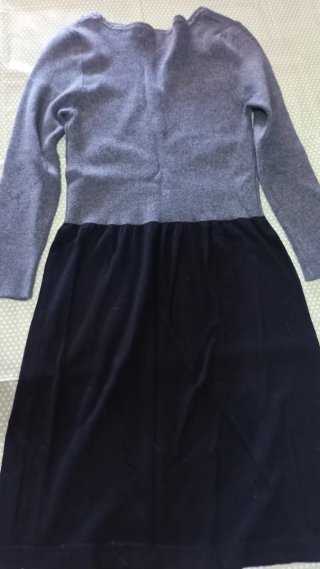 Mango Vestito Maniche Lunghe Grigio Nero Taglia S