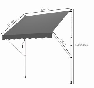 Toldo retráctil manual