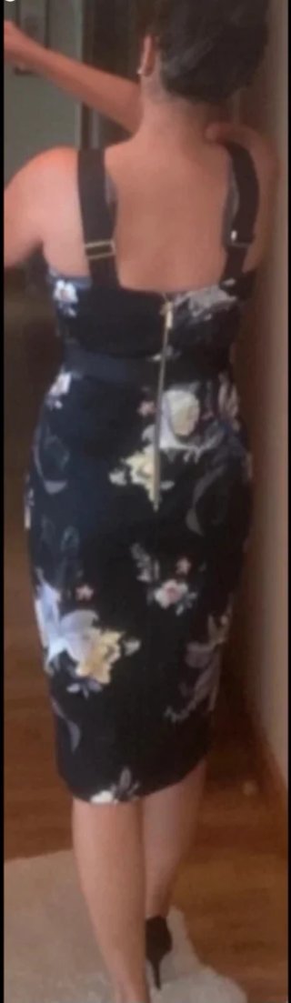 Vestido Ted Baker floral negro talla M