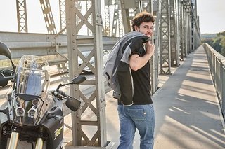 Shima Devon - Pantalones Vaqueros para Motocicleta, elásticos.Talla: 30W / 32L