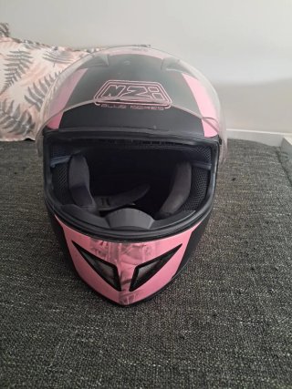 Casco NZI Talla M Rosa y Negro
