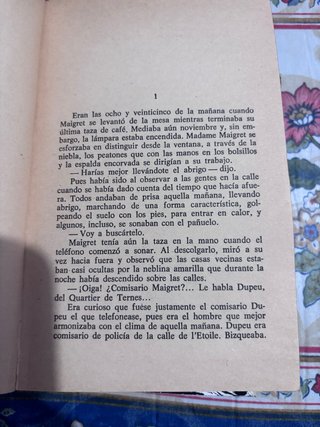 Lote 4 novelas policiacas Maigret