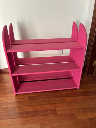 2 Estanterías de pino rosas