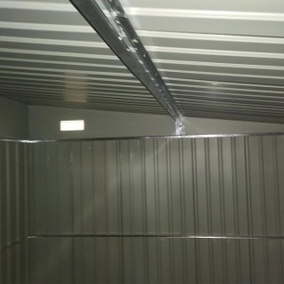 Casetta Giardino Acciaio Porta Scorrevole Nera