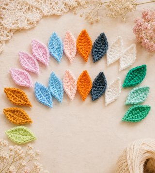 Pack 22 hojas a crochet , algodón 100%/4€