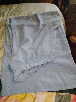 Traje azul y beige