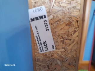 Baldas Estante Negro Metal/Madera