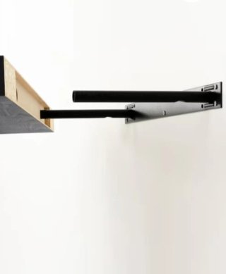 Baldas Estante Negro Metal/Madera