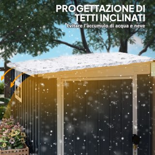 Casetta da Giardino in Acciaio 1 2x1 9 m Grigio