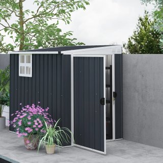 Casetta da Giardino in Acciaio 1 2x1 9 m Grigio