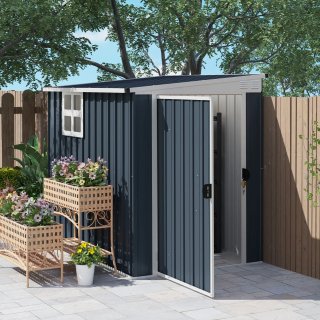 Casetta da Giardino in Acciaio 1 2x1 9 m Grigio