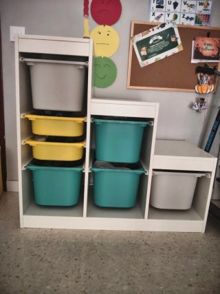 Mueble Organizador Ikea con Cajas