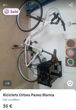 Bicicleta Orbea Paseo Blanca. Bicycle for holliday