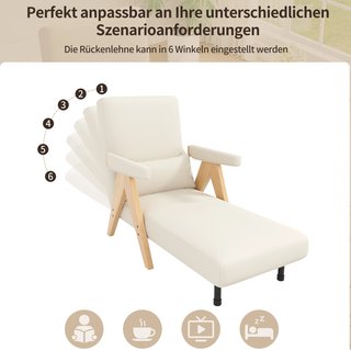 Sofá Chaiselongue Pequeño Beige
