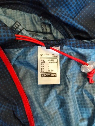 Cortavientos Quechua Hombre Azul/Negro