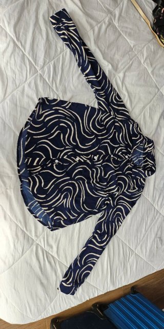 Camisa estampada azul mujer