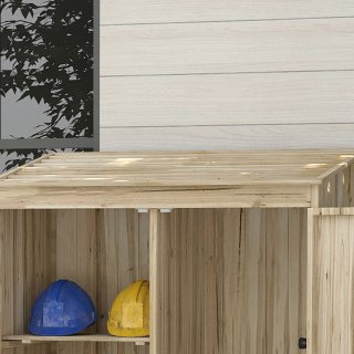 Casetta da Giardino in Abete con Porte e Ripiani