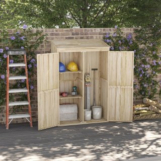 Casetta da Giardino in Abete con Porte e Ripiani