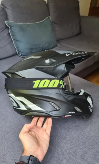 Casco Moto Airoh Twist 3 Black Matt + Gafas 100%
