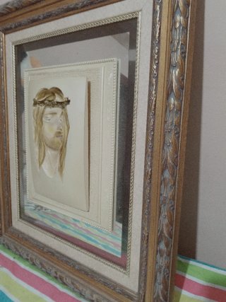 Cuadro Jesús en relieve religioso