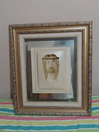 Cuadro Jesús en relieve religioso