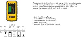 DeWalt DE0892-XJ Receptor/detector láser para DW08