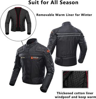 BORLENI Chaqueta de moto a prueba de viento Talla-L