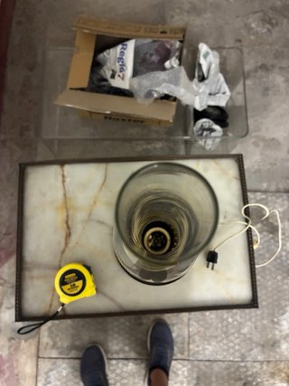 Lámpara de mesa antigua eléctrica (13)