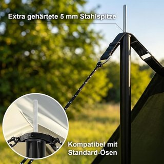 Pack 2 postes telescópicos lona camping aluminio