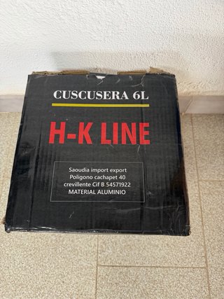 Cuscusera 6L con tapa de vidrio