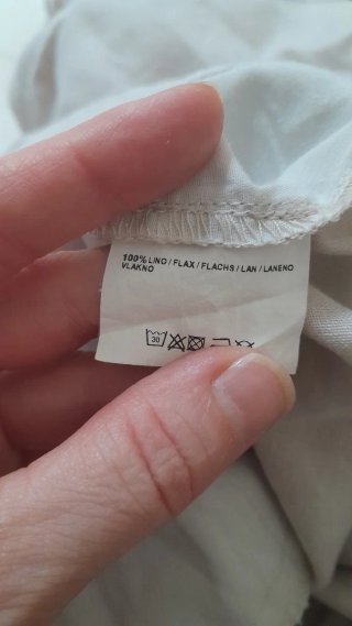 Pantaloni 100% Lino Gamba Ampia Beige