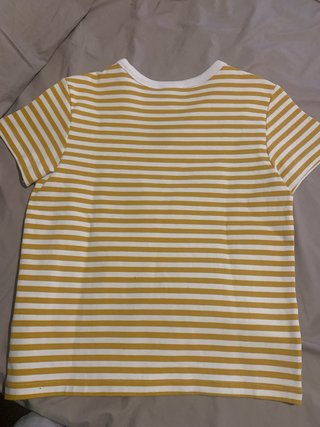 Camiseta H&M Rayas Blancas y Amarillas