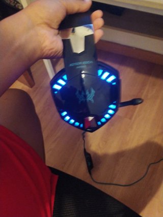 Cascos Gamer con Luces LED Azules