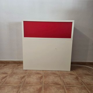 Cabecero Ikea Blanco y Rojo