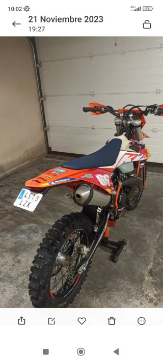 KTM 250 TPI Enduro Moto Naranja/Blanca