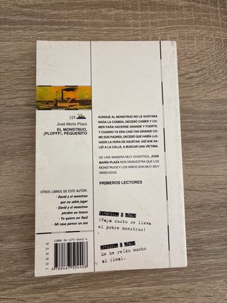 Libro; El Monstruo ¡ploff!, pequeñito.