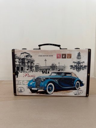Maletín Vintage Coche Clásico París